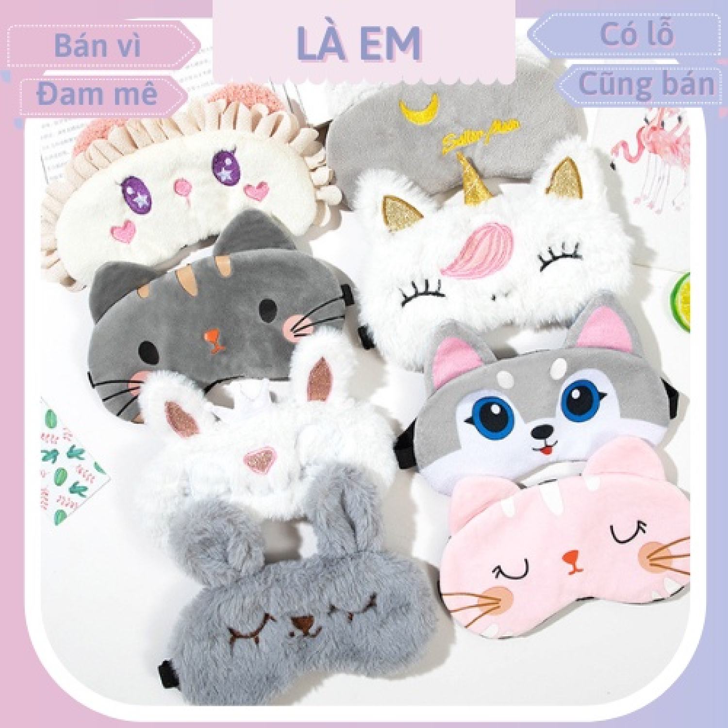 Bịt mắt che mắt ngủ hình thú cute
