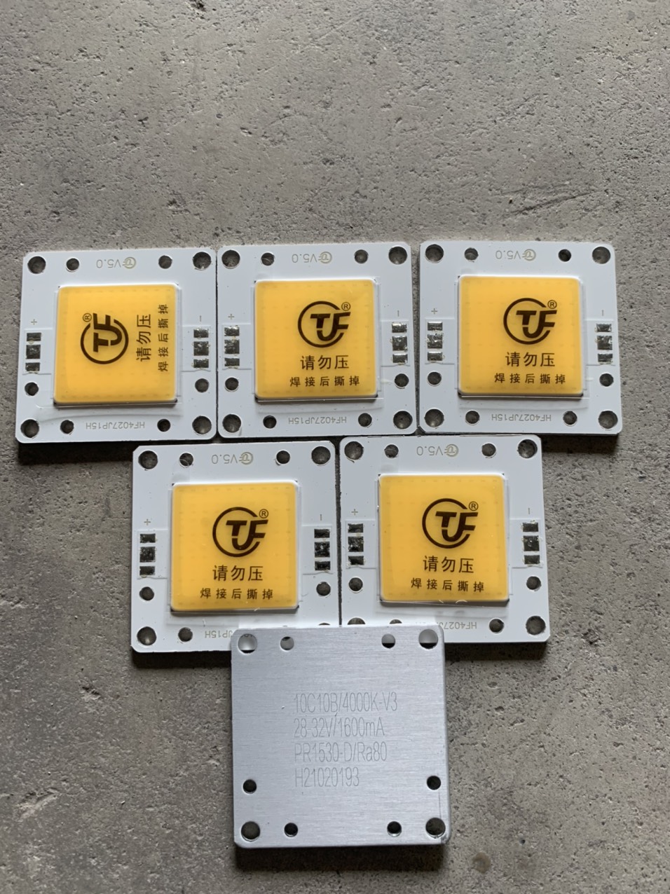 Bộ 4 chipled 50w cob bridgelux cho lắp ráp đèn led