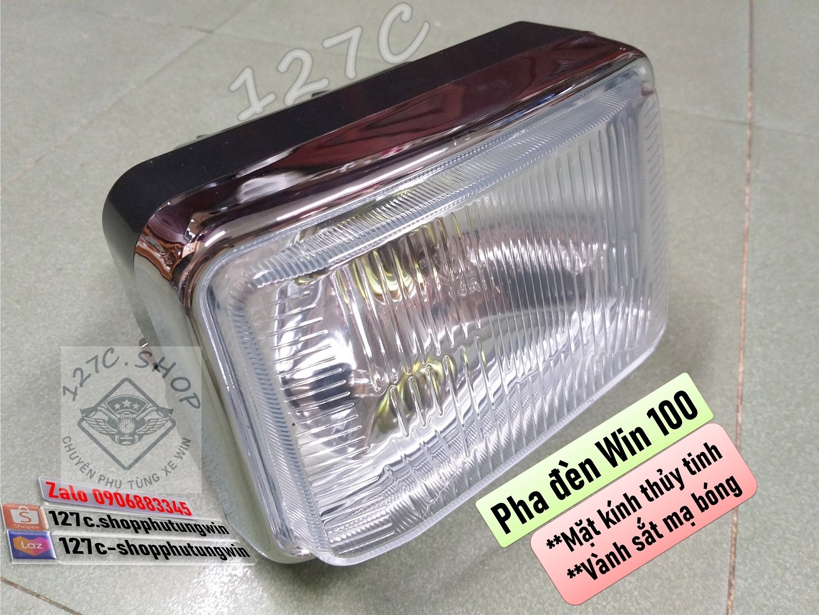 [HCM] Pha đèn Win 100cc (Kính thuỷ tinh hoặc Mica)