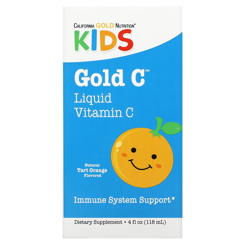 Children's Liquid Gold Vitamin C, USP Grade, Tart Orange Flavor lọ (118 ml) của hãng California Gold Nutrition - iHerb Việt Nam