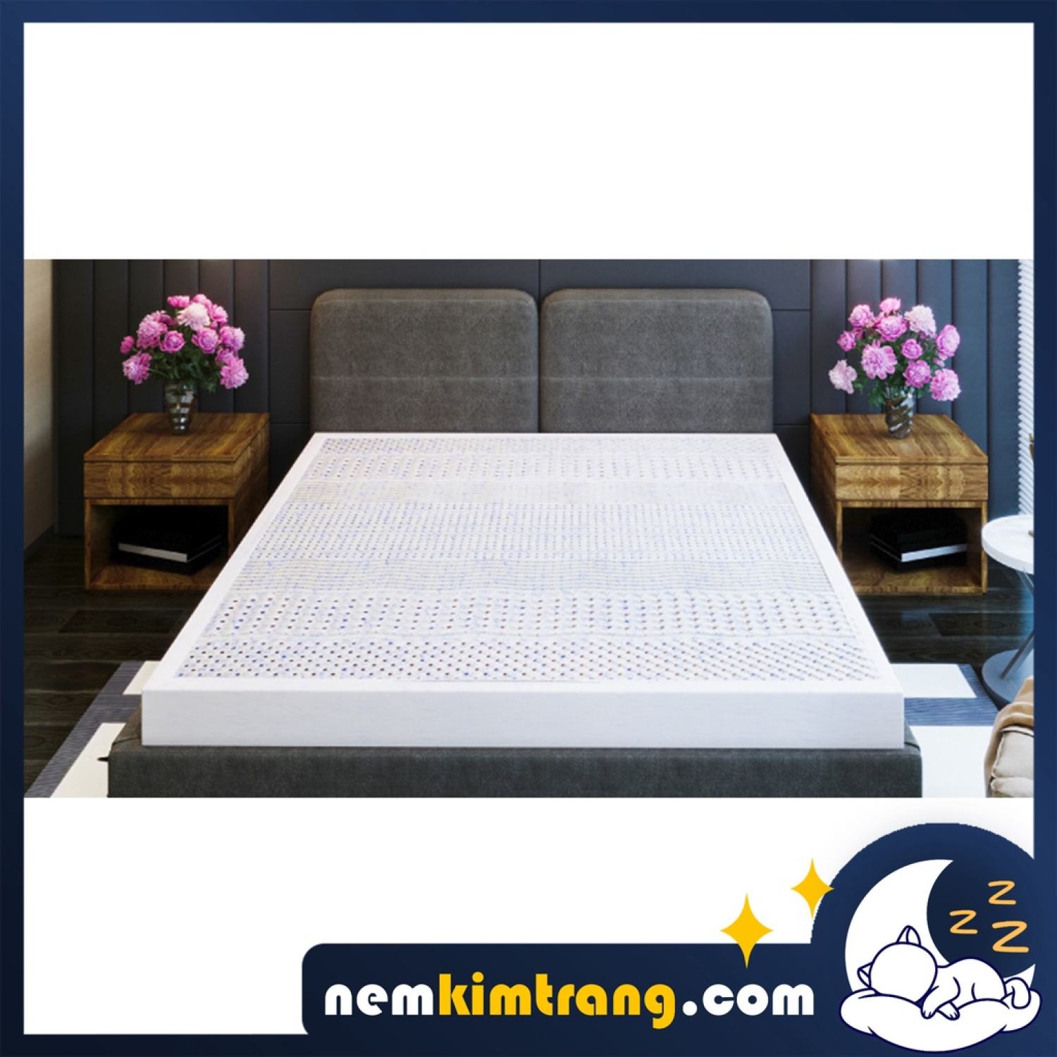 Nệm cao su thiên nhiên coolux 7'zone kim cương - chính hãng, bảo hành 12 năm