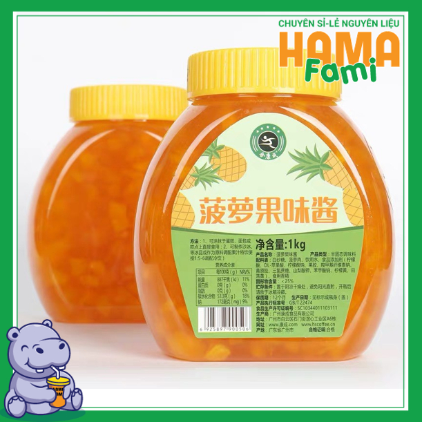Mứt dứa (thơm/khóm) Hekhang người xanh (hộp 1kg)