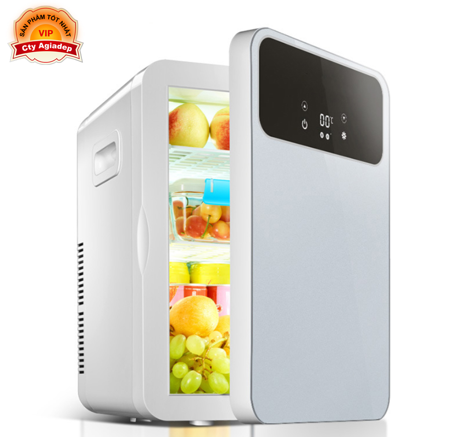 Tủ lạnh mini Hyundai mặt LED 2 chiều nóng lạnh (Dùng cả trên oto xe hơi và trong nhà) - Loại 20L