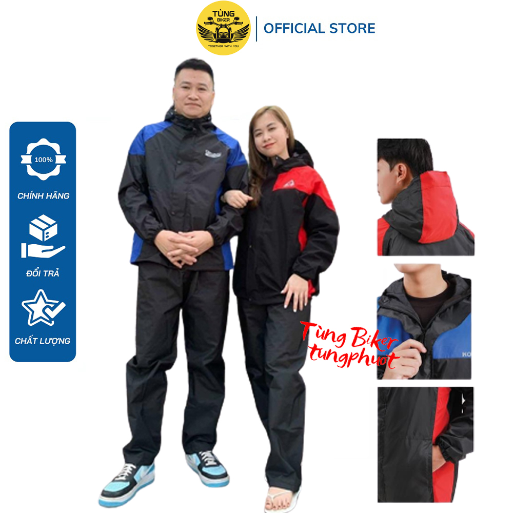 Áo mưa bộ thời trang cao cấp, bộ quần áo mưa tiến linh giữ nhiệt, chống nước