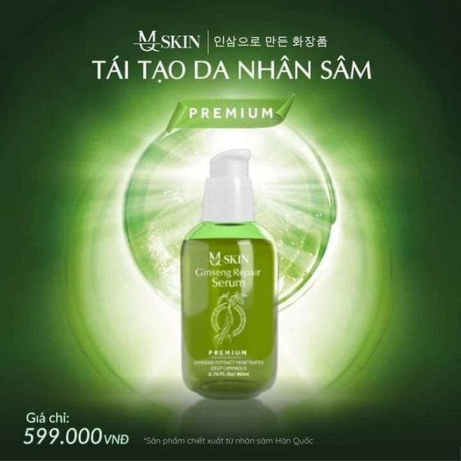 Tái tạo da nhân sâm mq skin