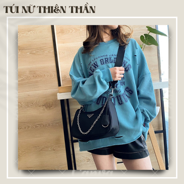Set túi nữ da mềm cá tính bộ 2 túi ví đeo chéo nữ tt 149