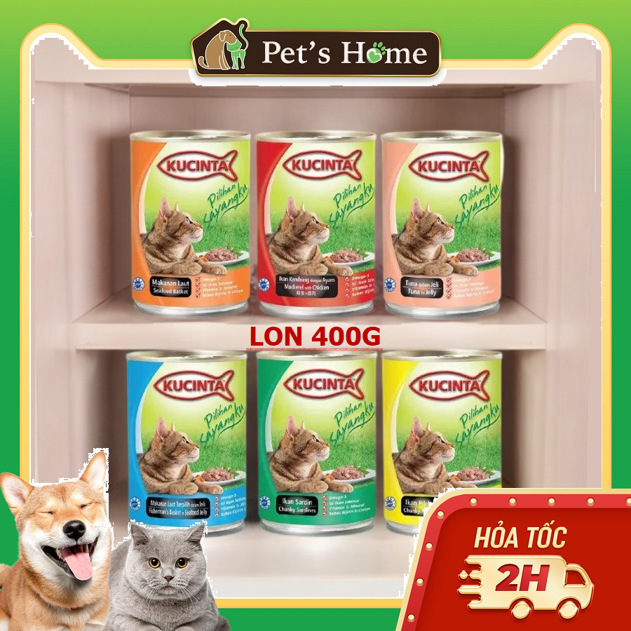 Pate mèo mọi lứa tuổi kucinta lon 400g