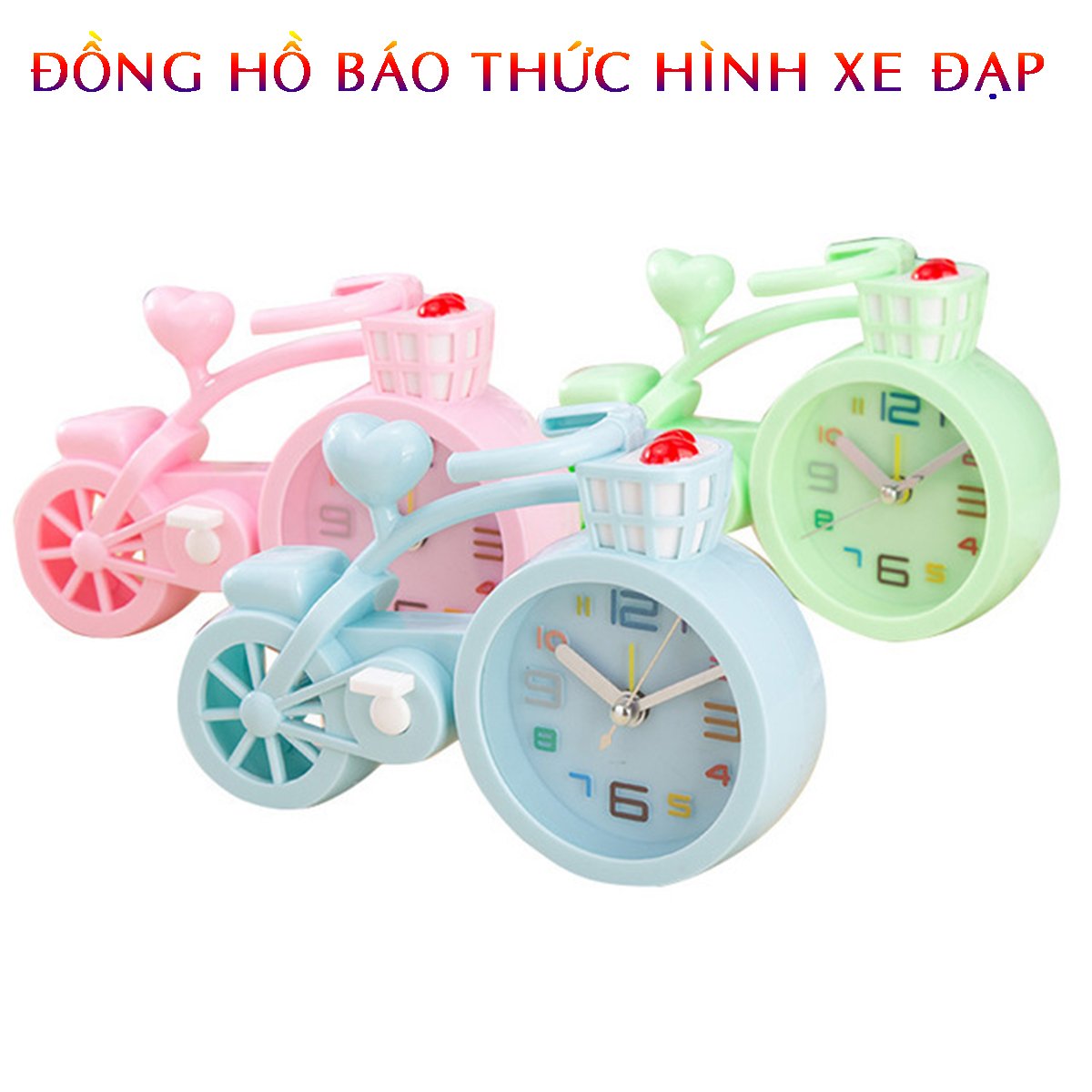 Đồng hồ báo thức hình xe đạp