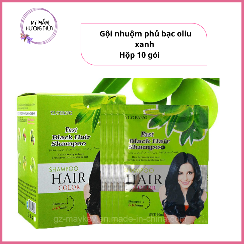 Gội là đen Ylofang gội là đen thái lan hộp 10 gói 300ml