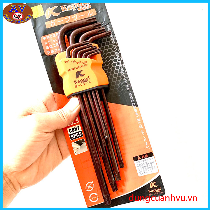 Bộ lục giác hoa thị kapusi 9 chi tiết