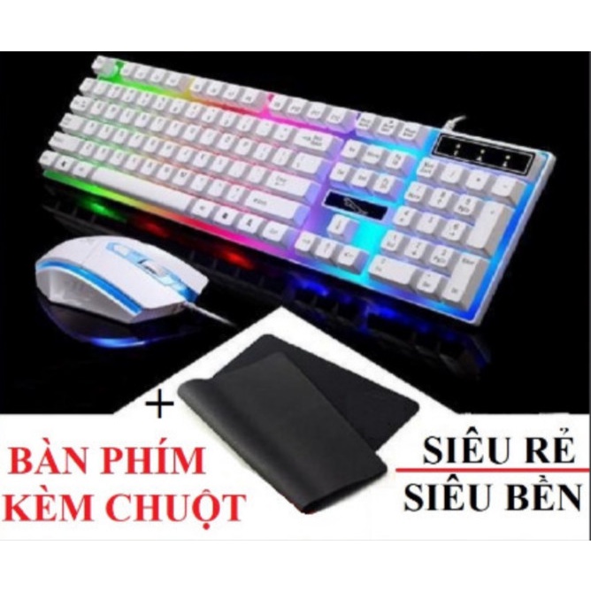Bộ phím chuột có led G21 cực chất tặng lót chuột phím tắt ( Cực Rẻ )