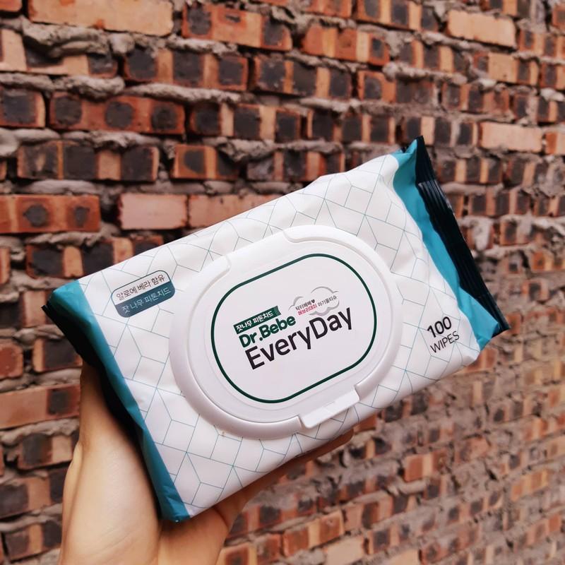 Khăn ướt tẩy trang đa năng  Dr.Bebe EveryDay Hàn Quốc 100 miếng