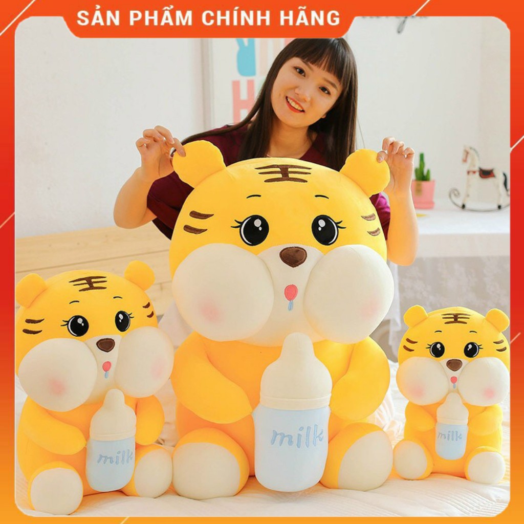 Thú bông bé hổ ôm bình sữa siêu mền sịn mịn đáng iu siêu ! 🌟🌟🌟 gấu bông dành bé yêu giá rẻ nhất sàn.Thú bông bé hổ ôm bình sữa siêu mền sịn mịn đáng iu siêu