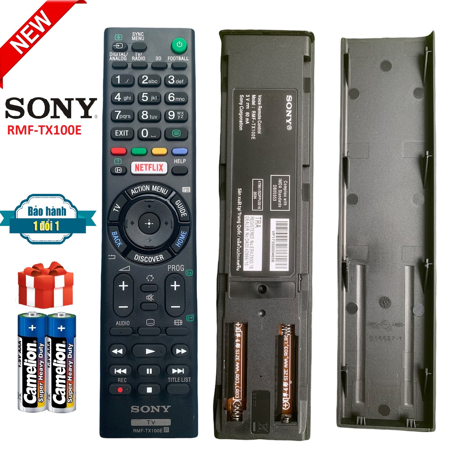 Điều khiển tivi Sony LCD smart internet RMF-TX100E dùng chung các dòng Sony có mạng KDL-32W610E, KDL-43W750E, KDL-40W660E, KDL-49W660E, KD-43X7000E, KDL-43W660F, KDL-49W750E, KD-55X7000E, KD-49X7000E, KD-65X7000E .KDL-32R300E, KDL-40R350E, KDL-32VL140, KD