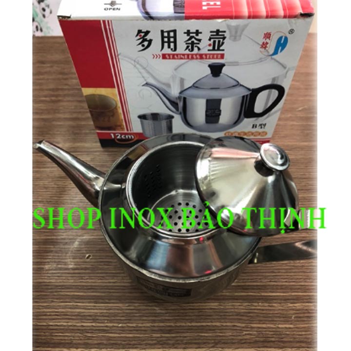 Bình trà inox có lưới lọc