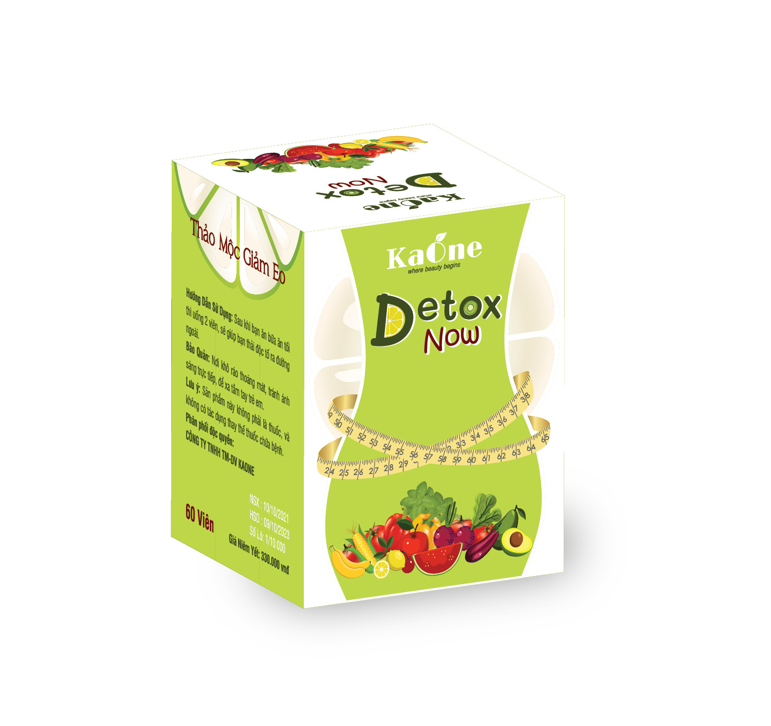 Detox rau củ now - kaone - thon gọn,tan mỡ
