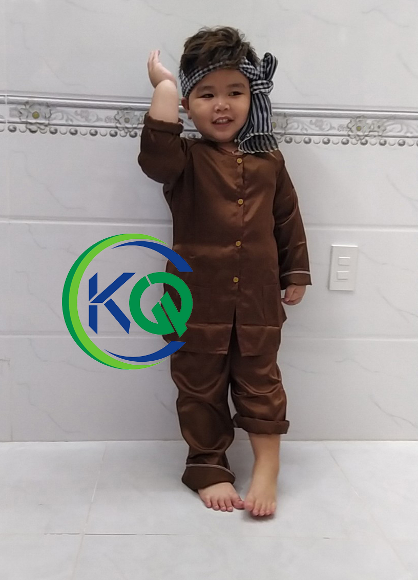 Bộ Áo Bà Ba Truyền Thống Bé Gái - Màu Trơn