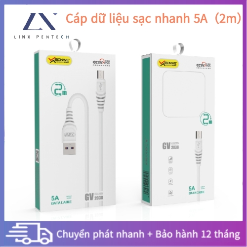(nguyên sạc điện nhanh)cáp sạc truyền dữ liệu tốc độ cao cổng micro usb 5a cho dòng android/ios/type-c