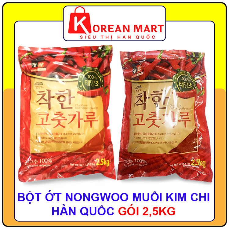 Bột ớt Hàn quốc Nongwoo Chackhan gói 2,5kg