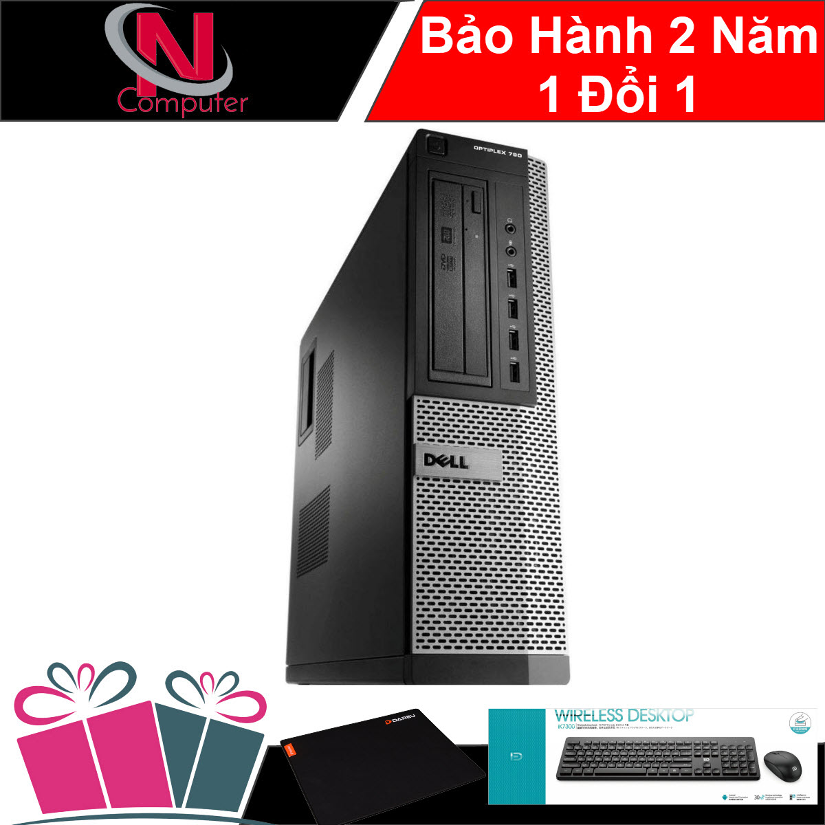 [HCM]Siêu Hót - Máy tính Văn Phòng DELL OPTIPLEX 390 DT (CPU Core i5 2500 Ram 16GB SSD 120GB) + Bộ Quà Tặng - Hàng Nhập Khẩu