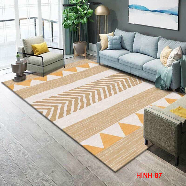 Thảm bali trải sàn trang trí phòng khách in họa tiết 3D xinh xắn