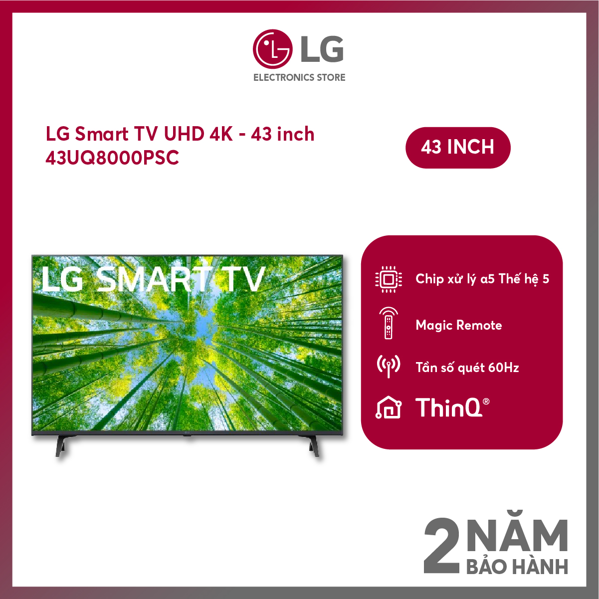 Smart tivi lg 4k 43 inch 43uq8000psc