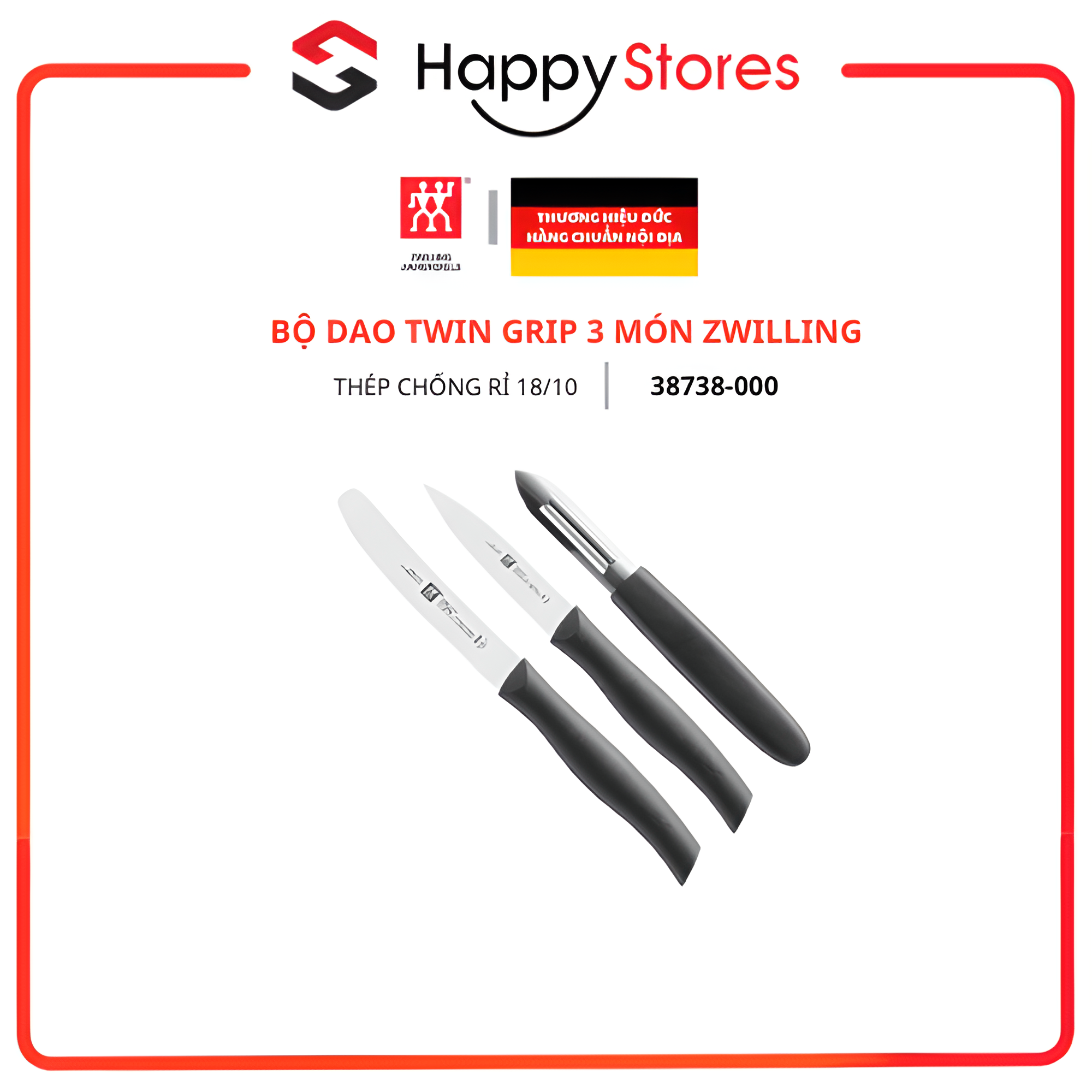 Bộ dao twin grip 3 món zwilling 38738-000
