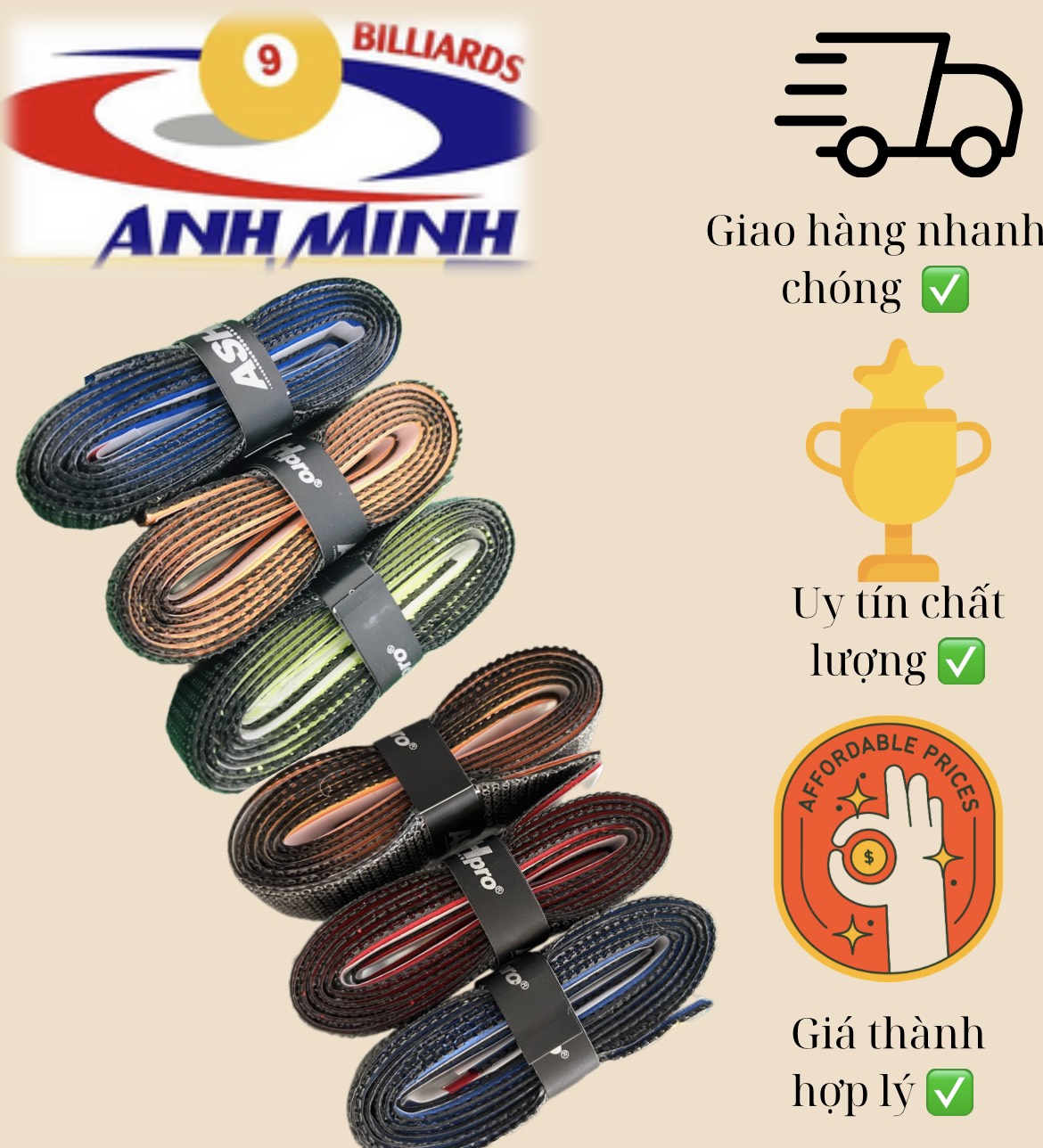 [HCM]Ruốc cơ bida ASH