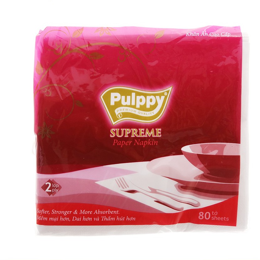 Khăn giấy vuông Pulppy 80 tờ x 2 lớp