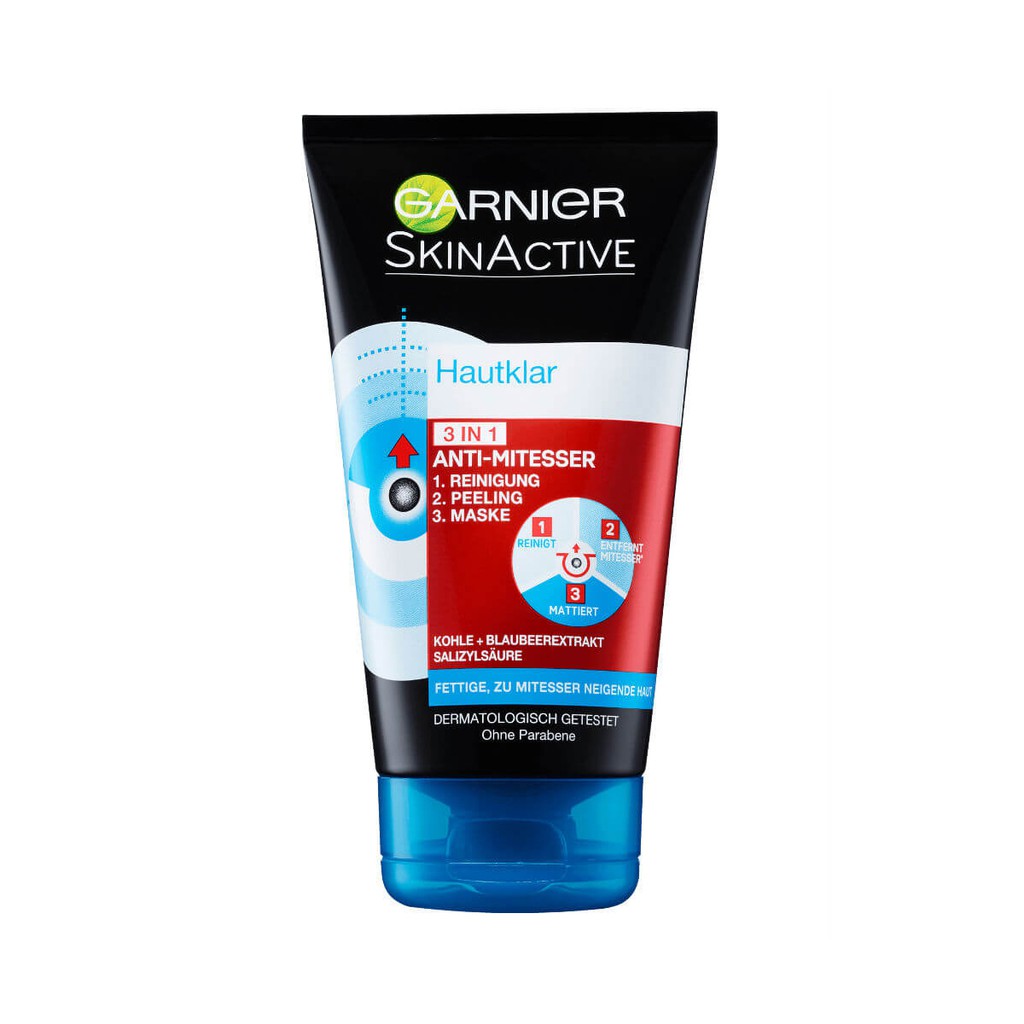 Sữa rửa mặt garnier skin active hautklar 3 in 1 cho nam, xách tay đức