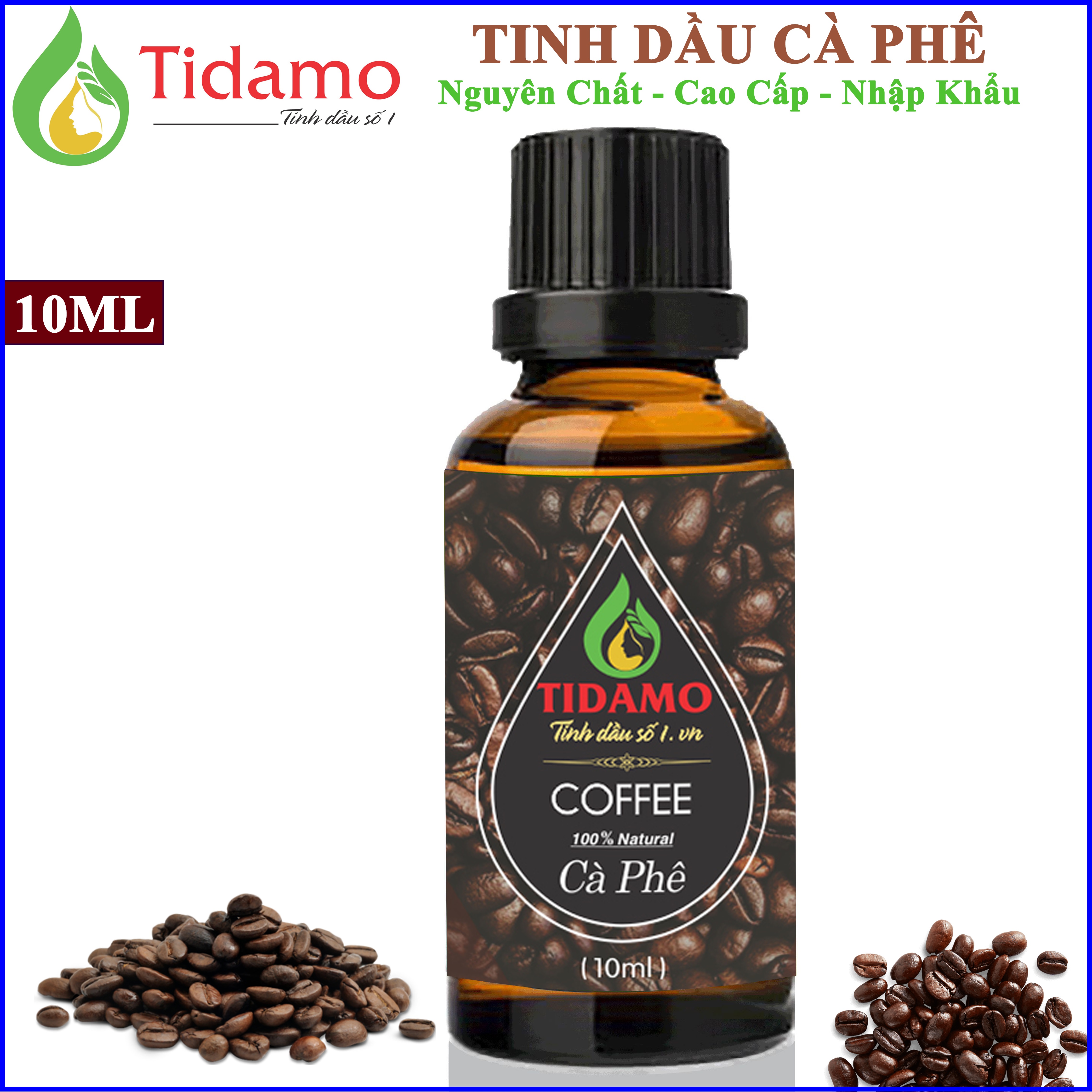 Tinh Dầu CÀ PHÊ Nguyên Chất 10ml - Tinh Dầu Xông giải tỏa căng thẳng, thơm phòng, bảo vệ sức khỏe