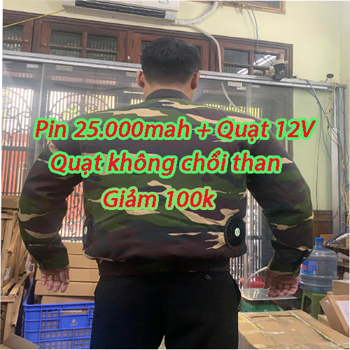 [ PIN 30.000MAH + QUẠT 12v ]Áo quạt làm mát công nghệ của Nhật bản - [ TẶNG 1 TÚI ĐÁ KHÔ ]