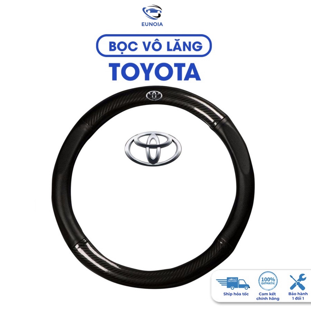 Bọc vô lăng Toyota Vios, Innova, Fortuner, Camry, Altis, Yaris, Land Cruise, Hilux, Avalon, Trùm vô lăng cacbon bảo vệ