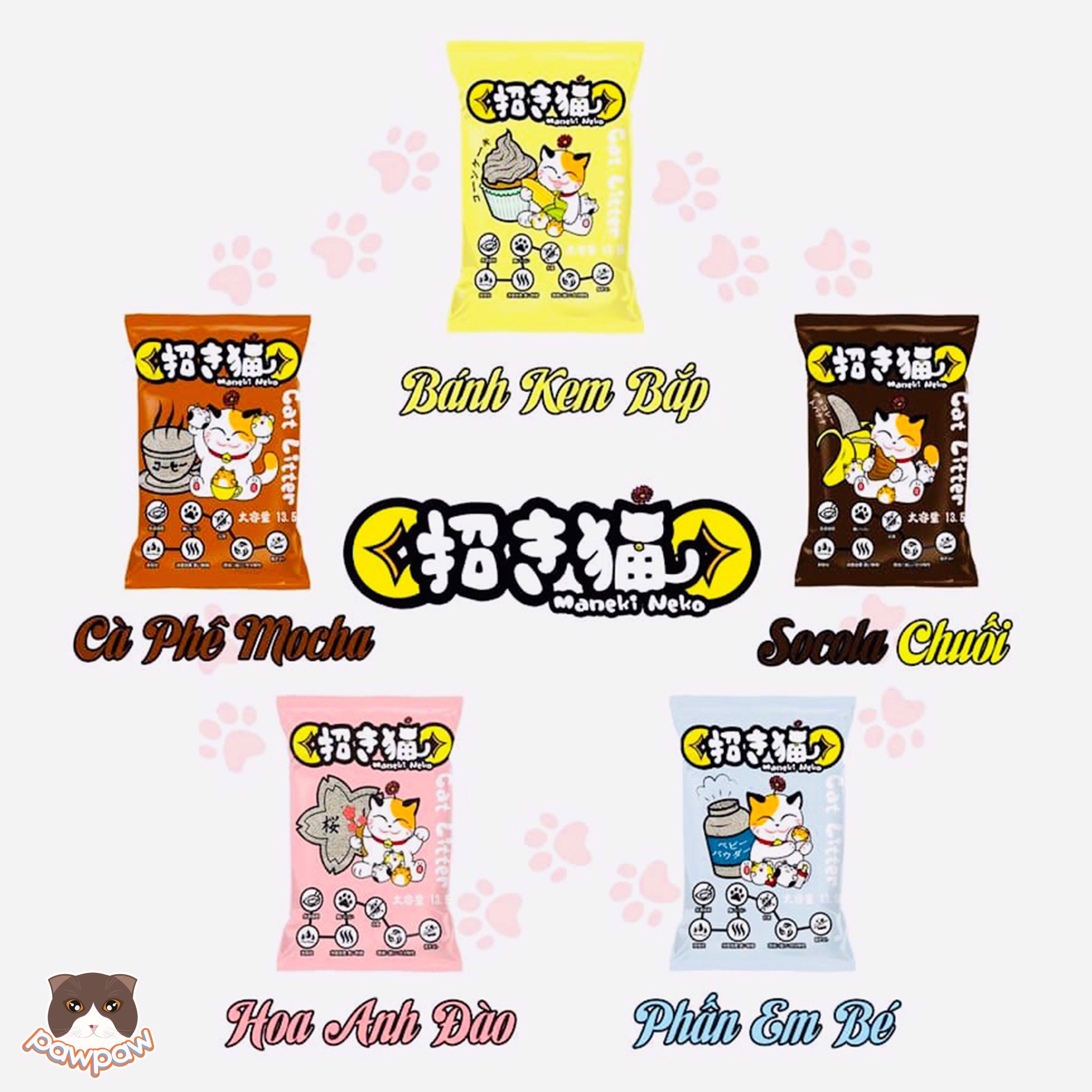 Cát vệ sinh cho mèo Maneki Nekko 5L