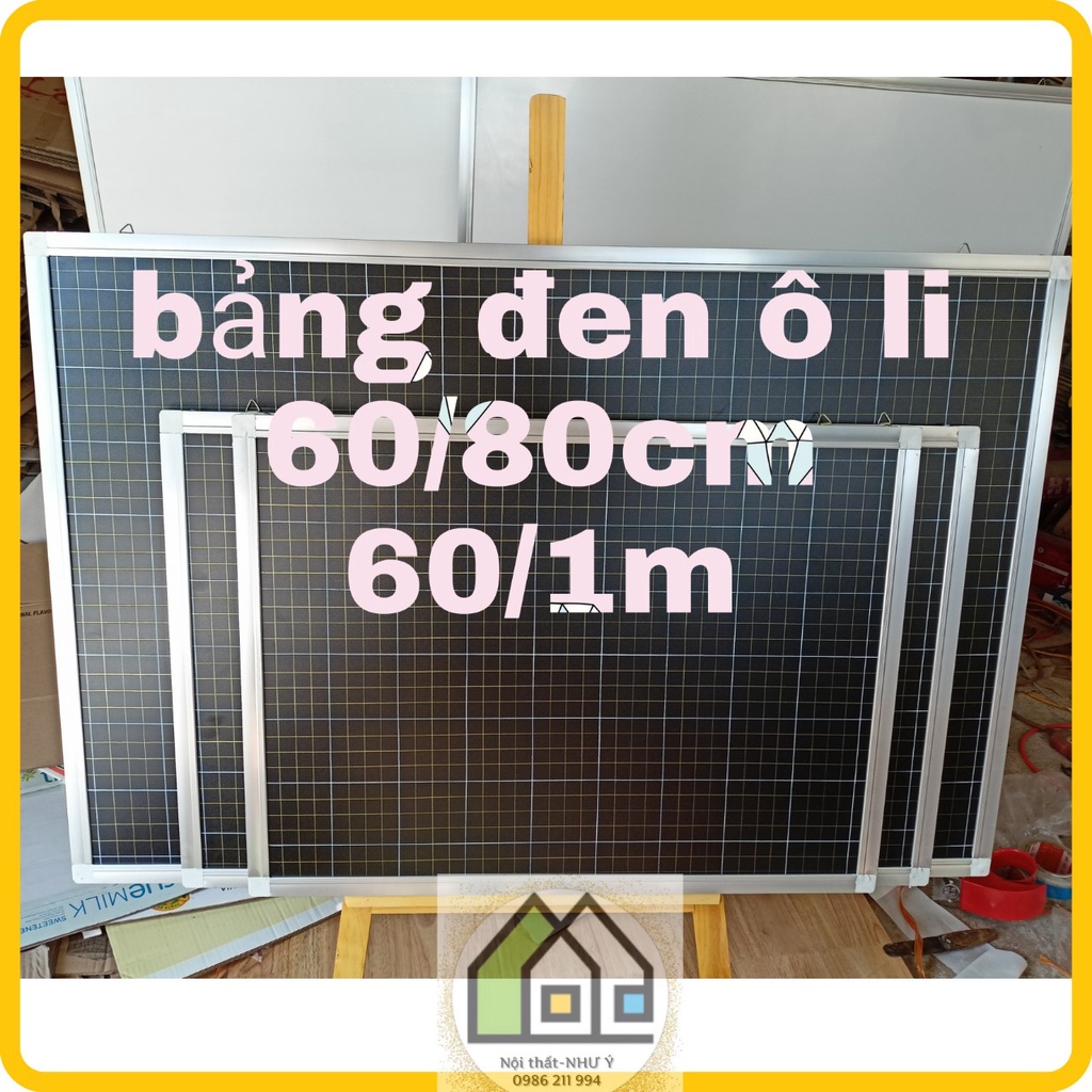 Bảng đen viết phấn có kẻ ô li khuyến mại hộp phấn