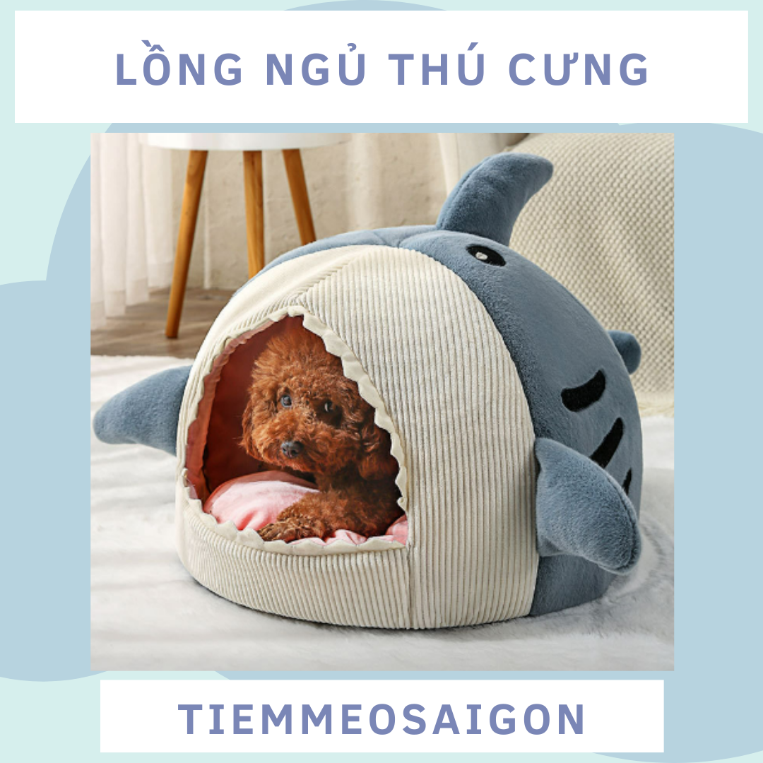 Nhà lồng cá mập xanh biển·giường ngủ nệm nằm chó mèo nhiều size lồng ngủ chó mèo nệm ngủ chó mèo giường ngủ chó mèo nhà chó mèo chăm sóc thú cưng phụ kiện cho thú cưng nệm ngủ thú cưng thảm thú cưng