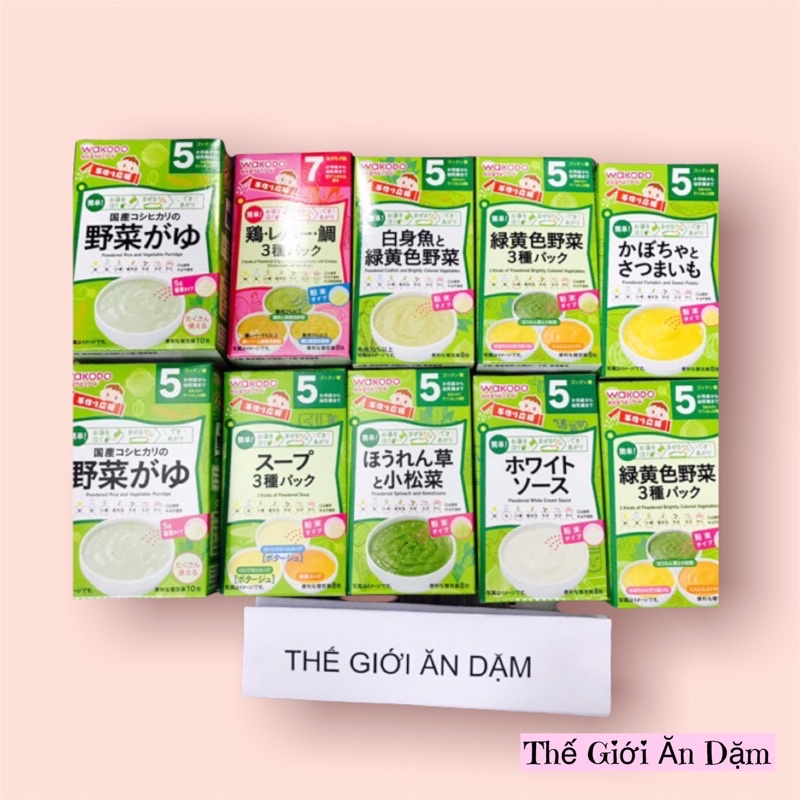 Bột ăn dặm wakodo nhật bản 5m 7m