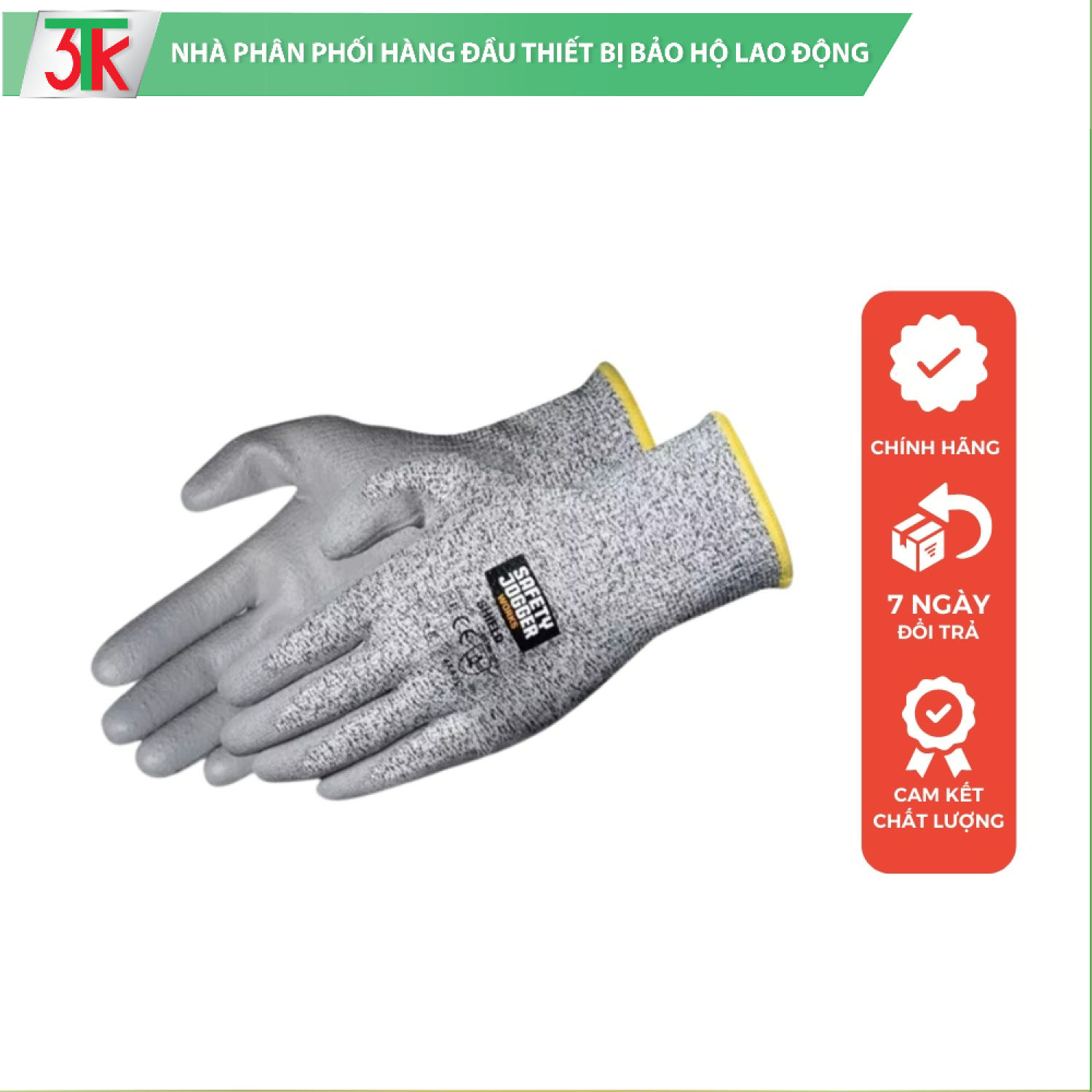 [Chính hãng] Shield Găng tay bảo hộ Safety jogger chống cắt cấp độ 5 (C) Bao tay lớp phủ pu dày chống đâm xuyên, rách