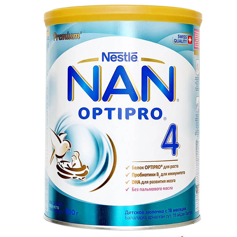 Sữa NAN NGA số 4 800G OPTIPRO 18 tháng trở lên