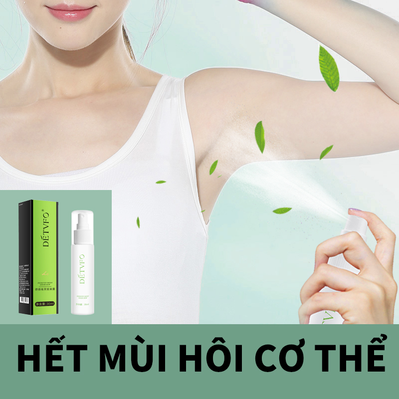 Xịt Khử Mùi Cơ nách Xịt Khử Mùi Cơ Thể DETVFO Xịt ngăn mùi nước hoa