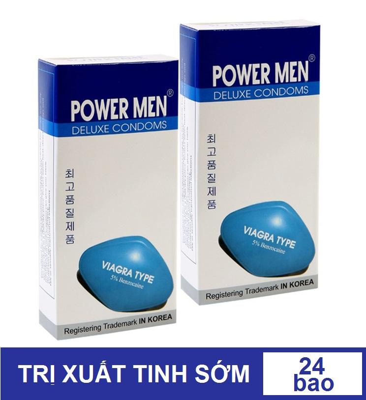 FREESHIP Bộ 2 hộp Bao cao su Powermen kéo dài thời gian 24 chiếc
