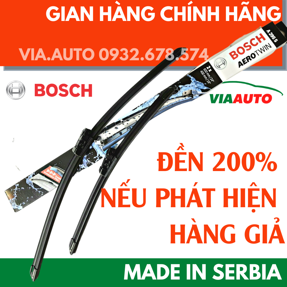 BỘ GẠT MƯA MỀM KHÔNG XƯƠNG BOSCH AEROTWIN CHO XE Mazda CX5, Mazda CX8 A399S 24''x18''