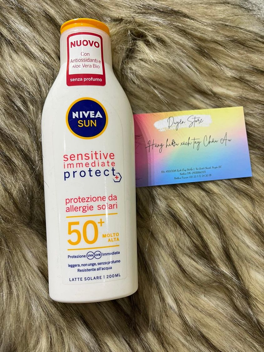 Kem chống nắng nivea sun sensitive immediate protect spf50