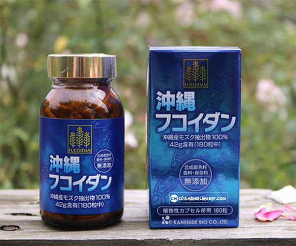 Viên uống hỗ trợ điều trị ung thư Kanehide Bio Okinawa Fucoidan xanh 180