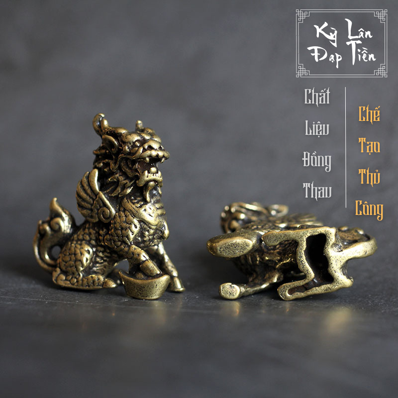 Tượng Phong Thủy Hình Kỳ Lân Chiêu Tài Bằng Đồng
