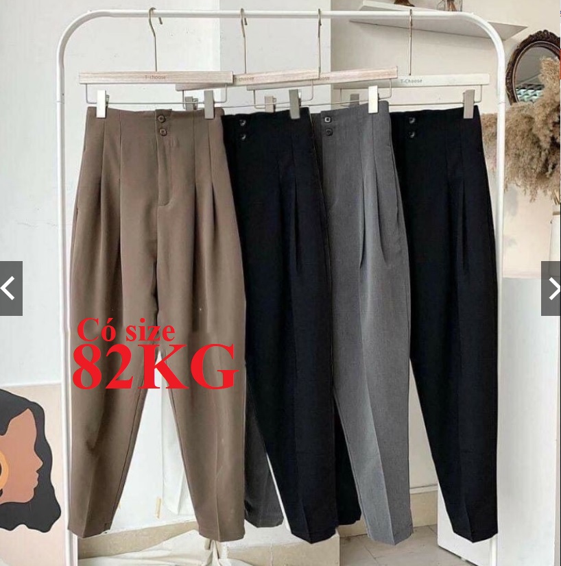 Lưng liền 2 khuy Quần Baggy KINA có cả Bigsize tới 85KG, cho người mập