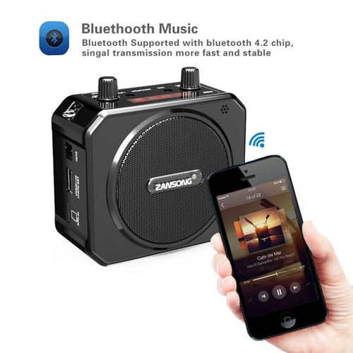 Máy trợ giảng Zansong M80 ⚡Giao hàng nhanh⚡ Kết nối bluetooth 4.2 kèm micro không dây