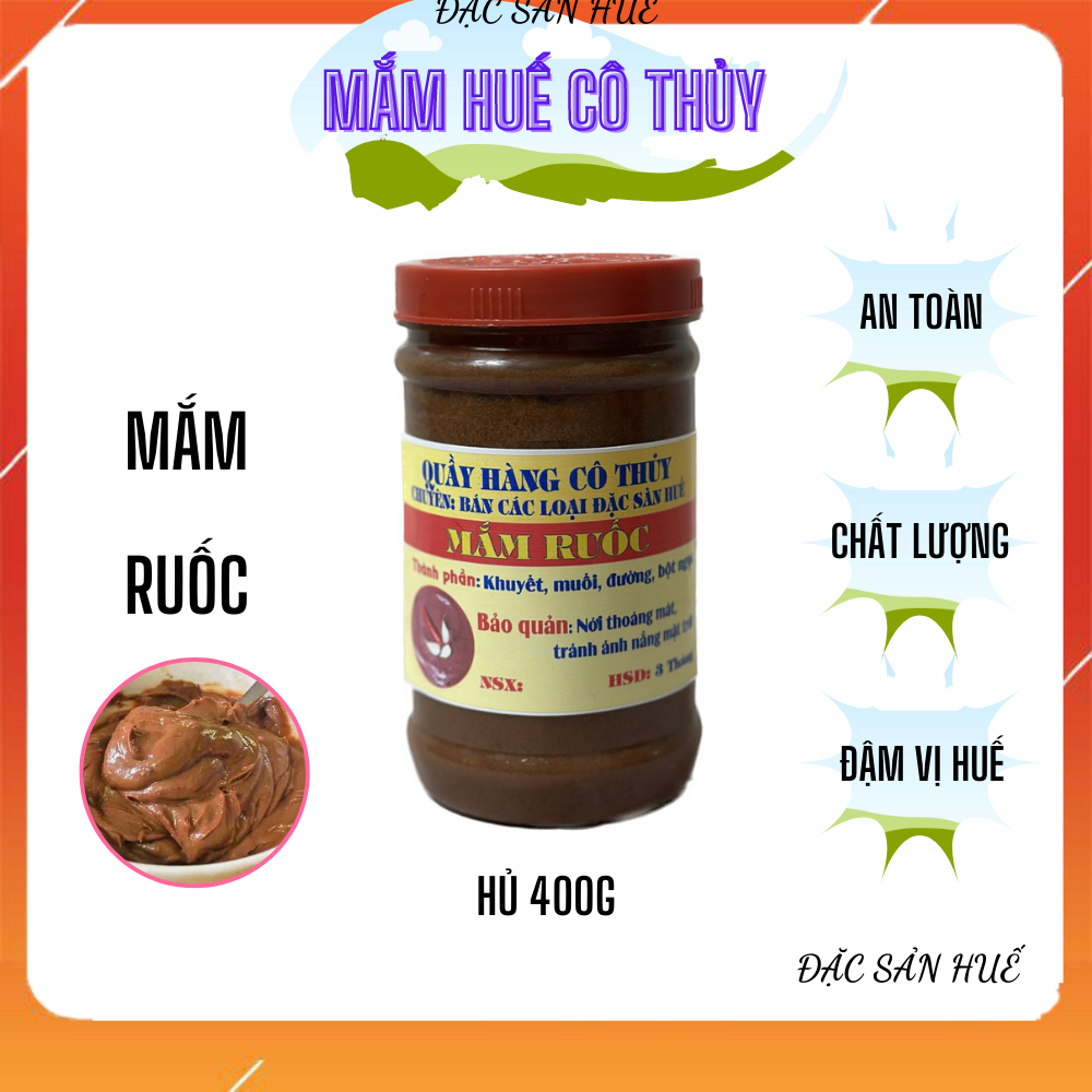 Mắm ruốc huế hũ 400g - mắm huế cô thủy