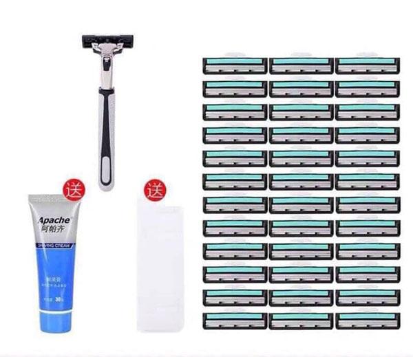Set dao cạo râu + 36 đầu dao thay thế