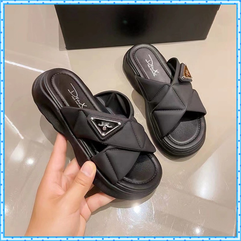 Dép tam giác nữ đế cao 3cm mềm êm chân không thấm nước G088